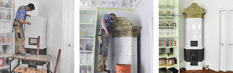 Restauration alter Kachelofen - Teil 2